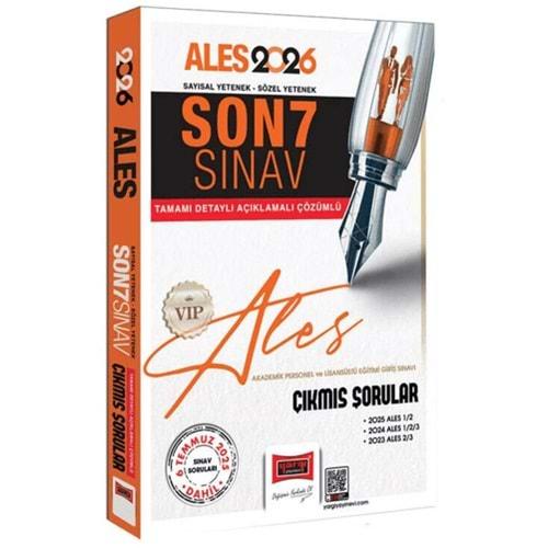 Yargı Yayınları 2026 ALES VİP Sayısal-Sözel Yetenek Son 7 Sınav Çıkmış Sorular (6 Temmuz Dahil) - Yargı Yayınları