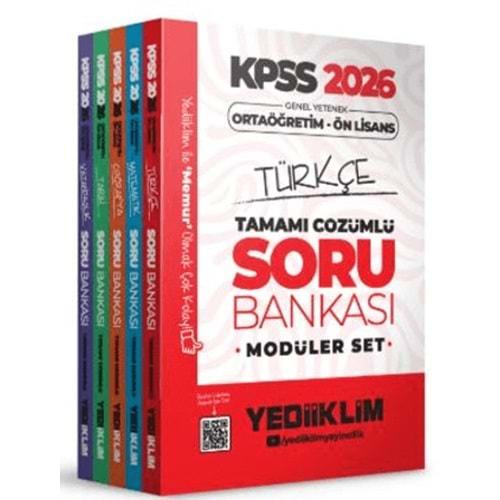 Yediiklim Yayınları 2026 KPSS Ortaöğretim Ön Lisans Genel Yetenek Genel Kültür Tamamı Çözümlü Soru Bankası Modüler Set - Yedi İklim Yayınları