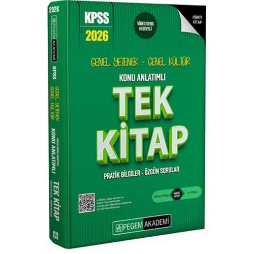 2026 KPSS Genel Yetenek Genel Kültür Konu Anlatımlı Tek KitapKomisyonPegem Akademi Yayıncılık