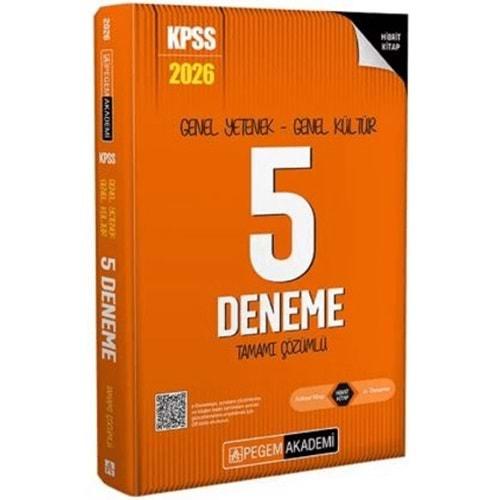 2026 KPSS Genel Yetenek Genel Kültür 5 Deneme Çözümlü - Kollektif - Pegem Akademi Yayıncılık
