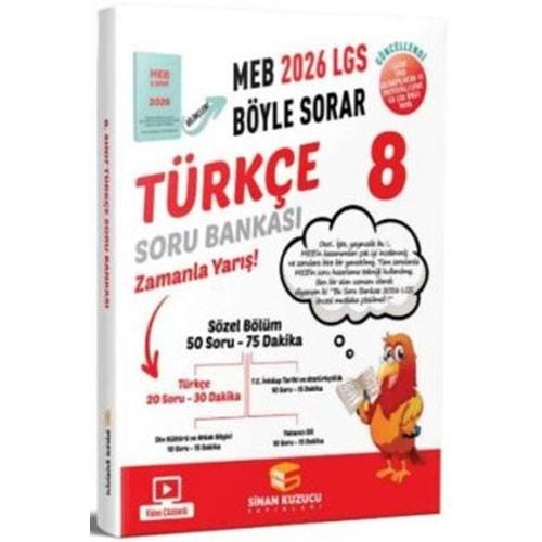 2026 8. Sınıf LGS Türkçe Soru Bankası - Kolektif - Sinan Kuzucu Yayınları