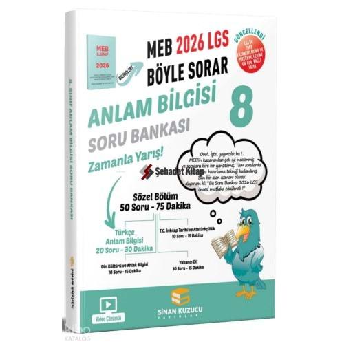 2026 8. Sınıf LGS Anlam Bilgisi Soru Bankası - Kolektif - Sinan Kuzucu
