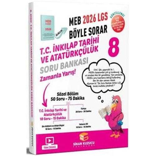 8. Sınıf İnkılap Tarihi ve Atatürkçülük Soru Bankası - Kolektif - Sinan Kuzucu Yayınları