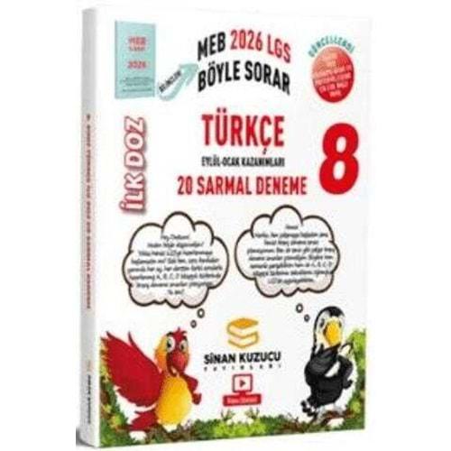 2026 8. Sınıf LGS Türkçe İlk Doz 20 Sarmal Deneme Sinan Kuzucu