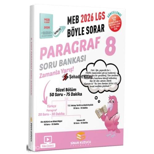 8. Sınıf 2026 Lgs Meb Böyle Sorar PARAGRAF Soru Bankası Video Çözümlü - Kolektif - Sinan Kuzucu Yayınları