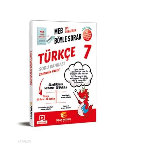 7. Sınıf Türkçe Soru Bankası Meb Böyle Sorar Serisi - Kollektif - Sinan Kuzucu Yayınları