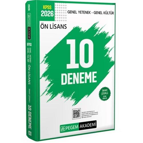 2026 KPSS Genel Yetenek Genel Kültür Ön Lisans Tamamı Çözümlü 10 DenemeKolektifPegem Akademi Yayıncılık