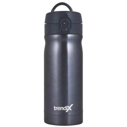 Trendix Çelik Su Matarası 350Ml Koyu Gri (Termos Özellikli)