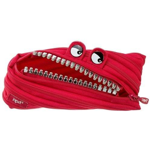 Zipit Grillz Monster Pouch Kırmızı Zip It Fermuar Kalem Çantası