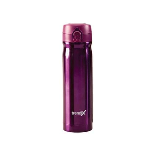 Trendix Çelik Su Matarası 500Ml Mor (Termos Özellikli)
