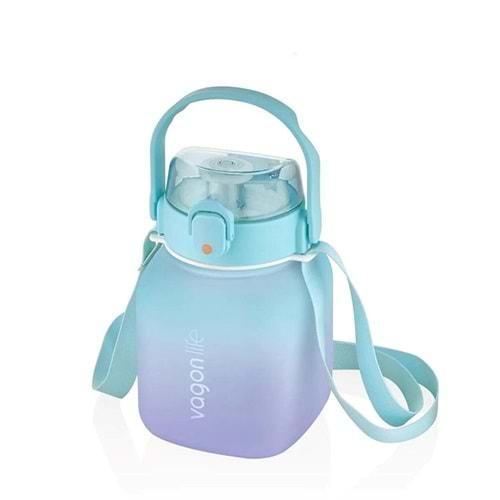 Vagonlife Motivasyon Su Matarası 1100Ml Mavi Mor Vgn-2275