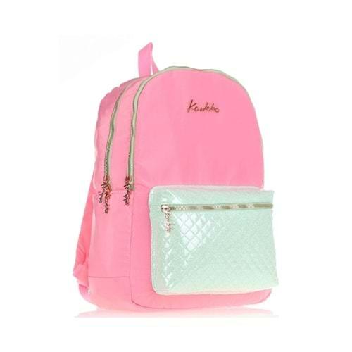 Kaukko Bright Sırt Çantası Kapitone-Floral Mavi K1518