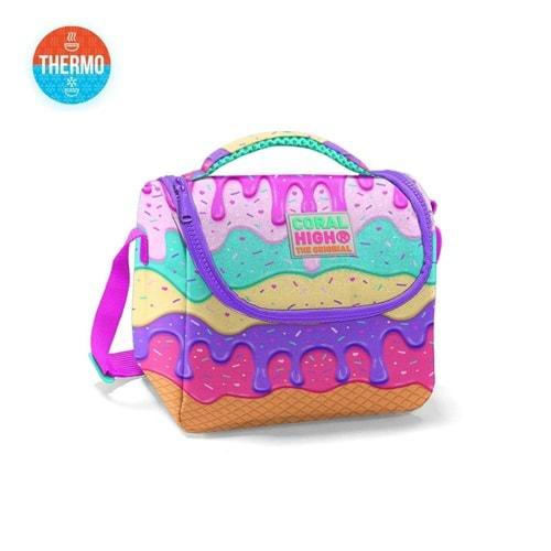 Coral High Pembe Rengarenk Dondurma Desenli Beslenme Çantası 11731