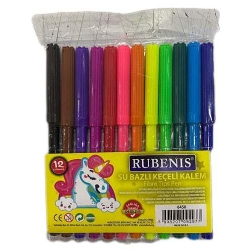 Rubenıs Su Bazlı Keçeli Kalem 12Li Rub-6450