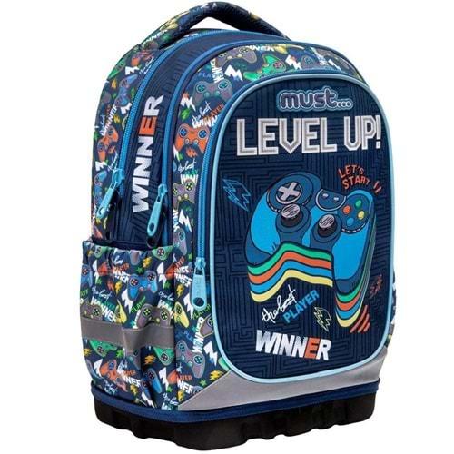 Must Backpack Sırt Çantası Gamer up Level 43 CM - 3 zip