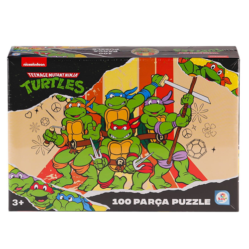 Laço Kids 100 Parça Ninja Kaplumbağa Puzzle