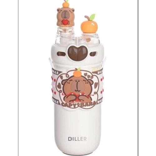 Vagonlife Diller Kiraz Detaylı Çelik Termos Matara 520 Ml D9235