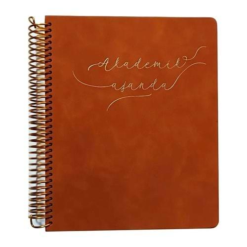 Victoria Journals 2236 Vegan Deri Spiralli Sert Kapak Ayraçlı Akademik Ajanda 100 Gr. 192 Sayfa 17x23cm 2025-2026