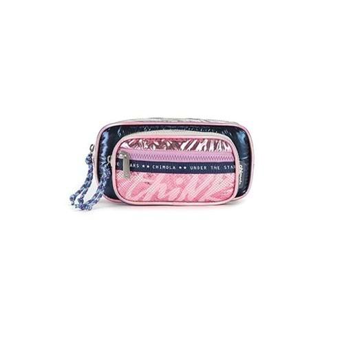 Chimola Blue Silver Lightpink Kalem Çantası