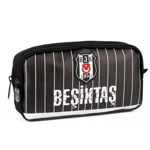 Me Beşiktaş Me Team İnce Çubuk Desenli Suni Deri Kalem Çantası - 25355 -
