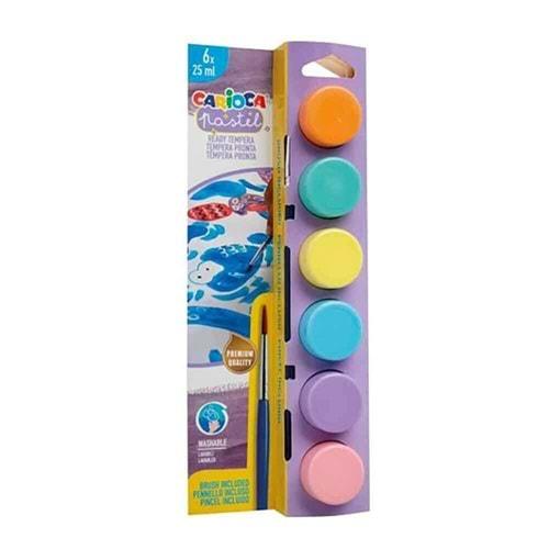 Carioca Pastel Tempera Fırçalı Suluboya Yıkanabilir 6x25 Ml