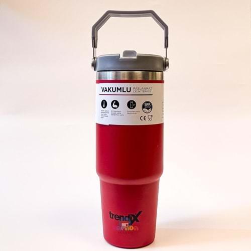 Trendix Çelik İçli Termos Matara 900 Ml. Kırmızı
