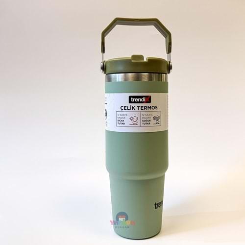 Trendix Çelik İçli Termos Matara 900 Ml.Yeşil
