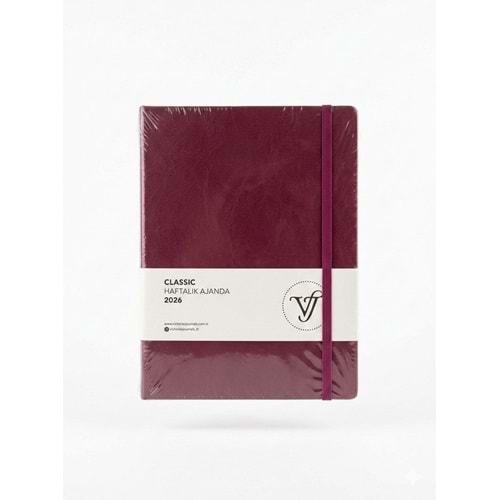 Victoria's Journals Classic 2026 Haftalık Ajanda A4 (19x25cm) Sert Kapak Ivory 100 gr.00