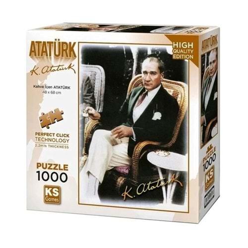 Ks Games Puzzle 500 Parça Kahve İçen Atatürk - Ks Games Puzzle