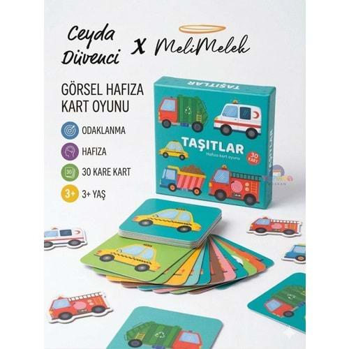 Melimelek Eşleştirme Oyun Kartları Taşıtlar 30 Kart 3+ Başka defter
