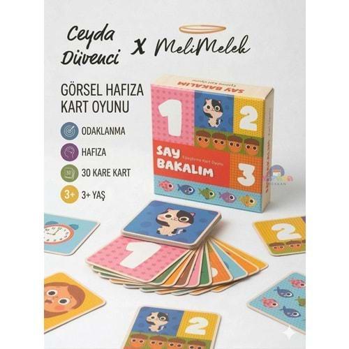 Melimelek Eşleştirme Oyun Kartları Say Bakalım 30 Kart 4+ Başka defter
